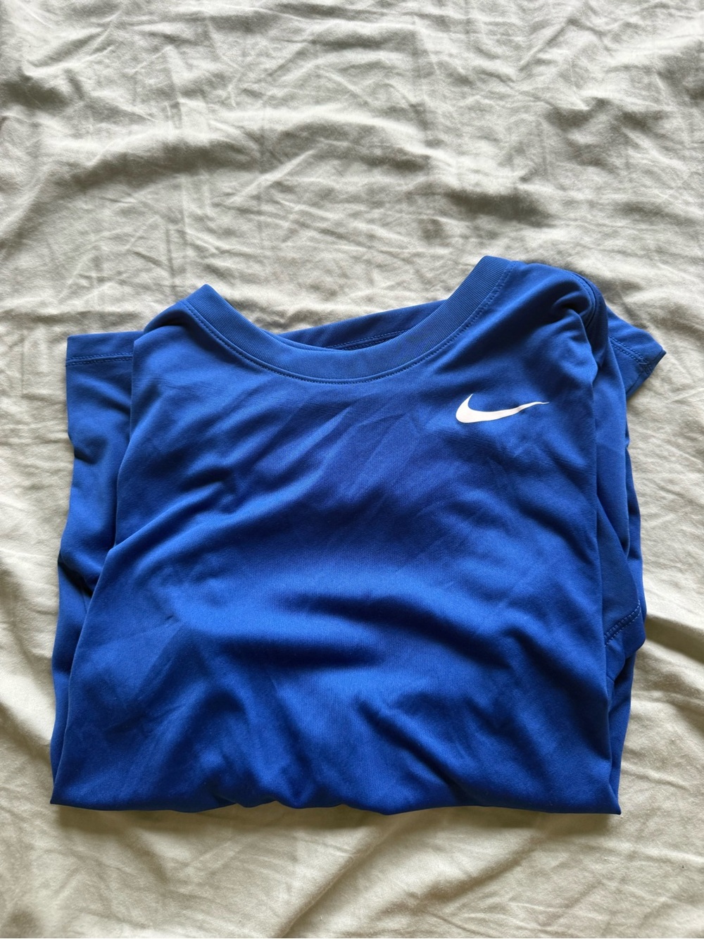 Nike Blue Dri-FIT Performance Tee with Black Logo
